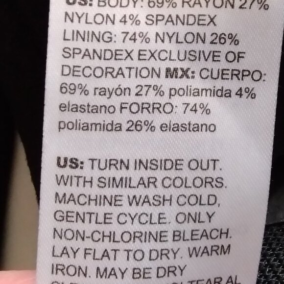 CHICO's Black PONTE Knit LACE TUX STRIPE Legging Sz 0.5 - Picture 6 of 7